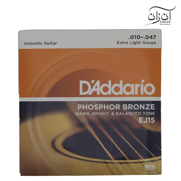 EJ15 سیم گیتار آکوستیک داداریو مدل DAddario EJ15